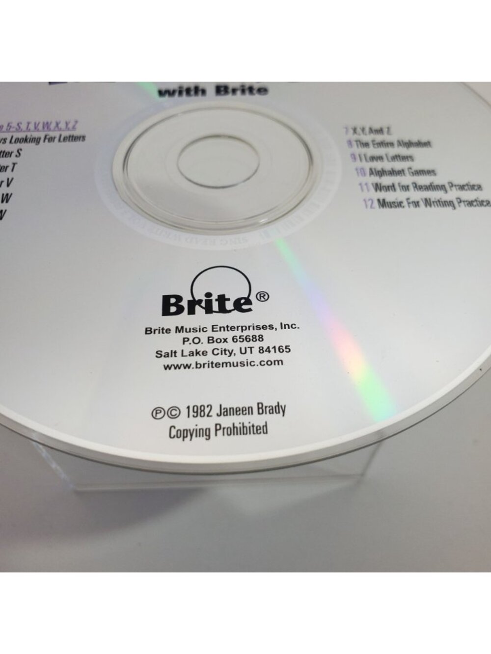Sing Read & Write With Brite CD Volume 5 S T V W X Y Z Janeen Brady - Picture 5 of 12